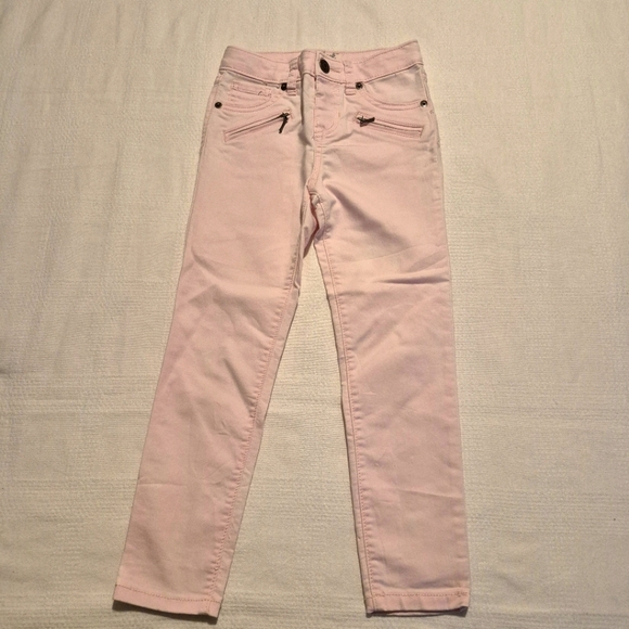 Cat & Jack girls size 6 pink jeggings 2 zippered pockets, stretchy, VGUC - Picture 1 of 7
